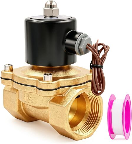 Baomain 1-1/4 inch DC 24V Brass Electric Solenoid Valve Water Air NC Valve 2W-320-32 in Saudi Arabia