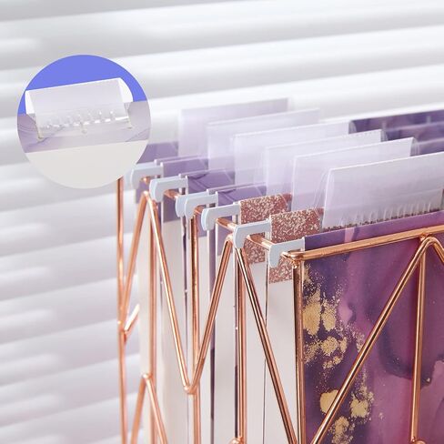 6 Packages Hanging folders File Cabinet Organizer Letter Size 1/5 Cut Adjustable Labels Decorate Home Office School Classroom, Purple Marble 9.3 "x 12.8"… in Kuwait