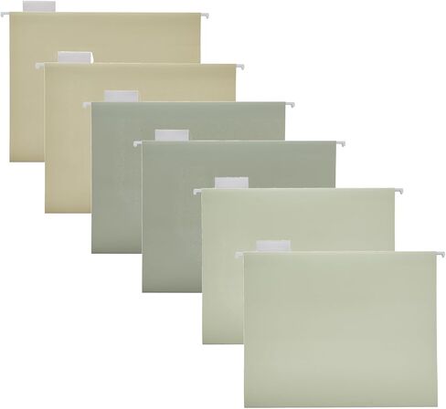 6 Packages Hanging folders File Cabinet Organizer Letter Size 1/5 Cut Adjustable Labels Decorate Home Office School Classroom, Purple Marble 9.3 "x 12.8"… in Kuwait