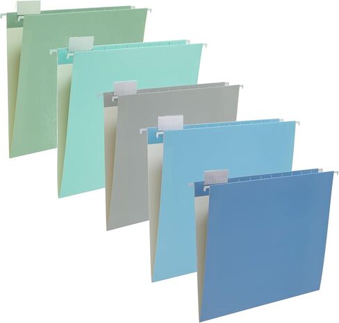 6 Packages Hanging folders File Cabinet Organizer Letter Size 1/5 Cut Adjustable Labels Decorate Home Office School Classroom, Purple Marble 9.3 "x 12.8"… in Kuwait