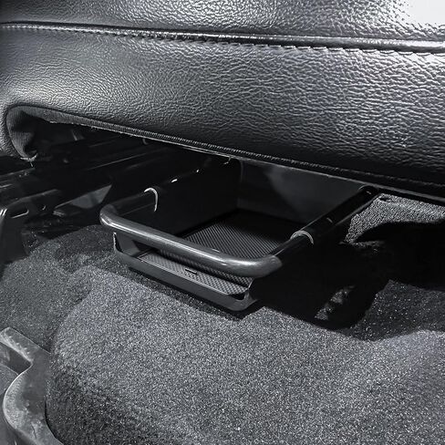 Front Under Seat Storage Organizer Tray Compatible with Jeep Wrangler JL/JLU 2018-2021 2022 2023 2024 2025 & Jeep Gladiator JT Truck 2020-2023 2024 2025 Hidden Accessories （Manual Seat Only in Kuwait