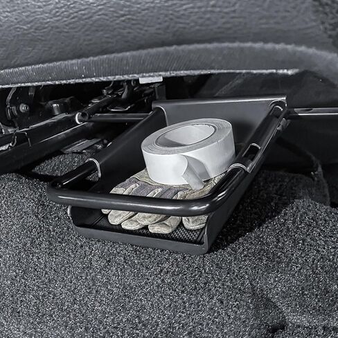 Front Under Seat Storage Organizer Tray Compatible with Jeep Wrangler JL/JLU 2018-2021 2022 2023 2024 2025 & Jeep Gladiator JT Truck 2020-2023 2024 2025 Hidden Accessories （Manual Seat Only in Kuwait