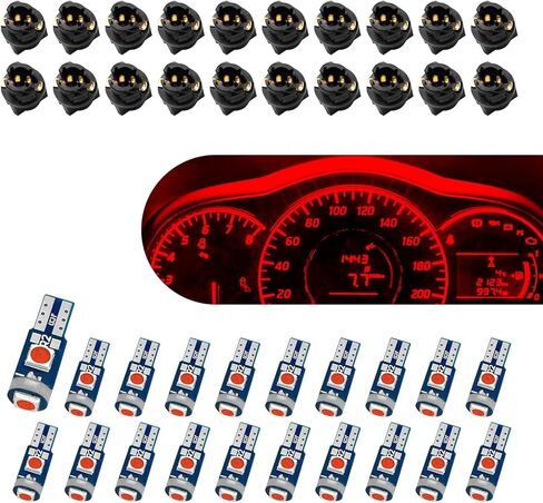 أضواء LED لمبة داش، T5 37 12V لمبة فائقة السطوع مع مقبس قفل ملتوي، 3030 مجموعة أدوات استبدال أضواء السيارة، عالمية لمعظم السيارات والشاحنات وسيارات الدفع الرباعي (أزرق) in Kuwait