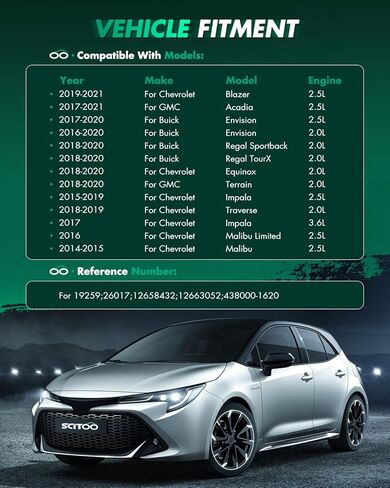 SCITOO Starter متوافق مع Buick Envision 2016-2020 L4 2.0L، لـ Buick Envision 2017-2018 L4 2.5L، لـ Buick Envision 2020 L4 2.5L محرك بدء المحرك 19259 in Kuwait