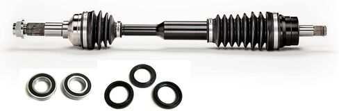 مجموعة Monster XP Series Front Left CV Axle & Brg Kit لـ Yamaha Rhino 450 & 660 2004-2009 تصغير مدمج متين 4340 كرومولي فولاذ مباشر بطول المصنع مع 4 بوصات من السفر in Kuwait