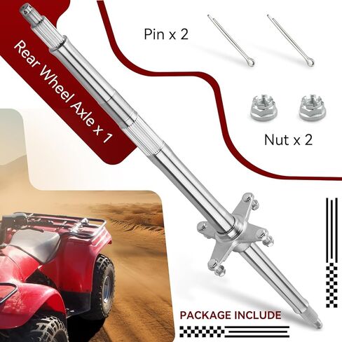محور العجلة الخلفية والصواميل لهوندا FourTrax 200 TRX200D 1991-1997 TRX200 1990-1991 42310-HF1-670 42310-HF1-680 in Kuwait