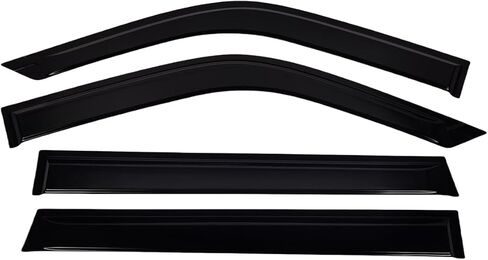 4PCS Tape-On Window Visors Compatible with Montero 2001-2006, Full Black Rain Guards, Side Window Deflectors, Car Exterior Accessories in Saudi Arabia