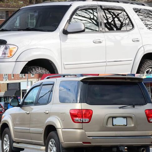 Outside Mount Style Rain Guards Compatible with Toyota Sequoia 2001-2007 4Pcs Smoke Tinted Side Window Visors Deflectors in Saudi Arabia