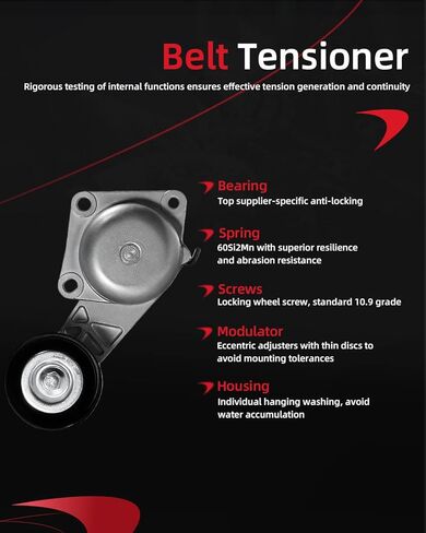 Fordnova Serpentine Belt Drive Kit Tensioner Idler Pulley Assembly Compatible with Ford F150 F250 2005-2010, Explorer 06-10, Expedition 09-14, 5.4L 4.6L in Saudi Arabia