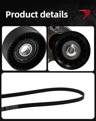 Fordnova Belt Tensioner Idler Pulley Drive Component Kit Fit for 2.0L Ford Focus 2007-2011, Transit Connect 2010-2013 in Saudi Arabia