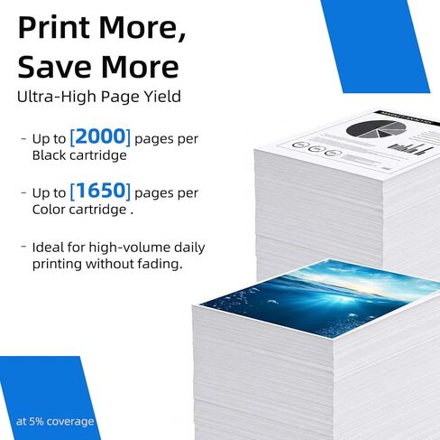 خراطيش حبر 936XL بديلة لحزمة خرطوشة الحبر HP 936 936e 936 XL المتوافقة مع OfficeJet Pro 9110 9120 9125 9130 9135 9735 9720 9730 9120e 9125e (أسود سماوي أرجواني أصفر، 4 عبوات) in Kuwait
