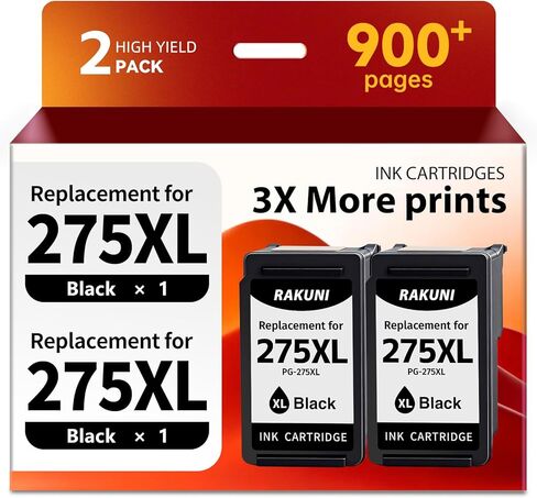 PG-275XL PG-275 Black Ink Cartridge Replacement for Canon 275 Black Ink Cartridge 275XL PG-275 XL Works for Canon PIXMA TS3722 TR4720 TS3700 TR4700 TR4722 TS3522 TS3500 TS3720 Printers (2 Black) in Saudi Arabia