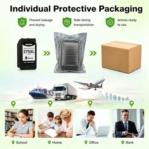 PG-275XL PG-275 Black Ink Cartridge Replacement for Canon 275 Black Ink Cartridge 275XL PG-275 XL Works for Canon PIXMA TS3722 TR4720 TS3700 TR4700 TR4722 TS3522 TS3500 TS3720 Printers (2 Black) in Saudi Arabia