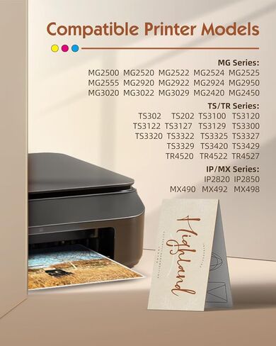 مجموعة خراطيش الحبر 243XL 244XL بديلة لخراطيش الحبر Canon 243 و244 PG-243 CL-244 PG243 CL244 XL لطابعات Canon MG2522 MX490 MX492 TR4520 TR4522 TS3322 TS202 (عبوتان) in Kuwait