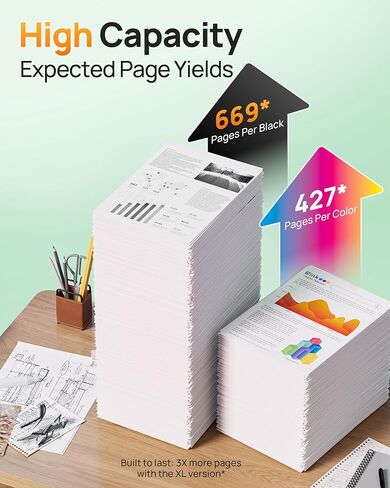 65XL 65 Ink Cartridges Black/Color Combo Pack Replacement for HP 65 65XL Ink Cartridges Work for HP DeskJet 3755 3772 3752 3700 3722 2600 2622 Envy 5055 5000 5070 5052 Printer ( 2 Black,1 Tri Color ) in Kuwait
