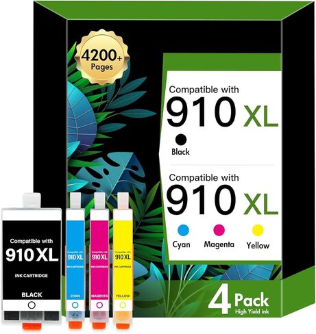 INFITONER 910XL 910 8020 Ink Cartridges Combo Pack Replacement for HP Printer 910 XL 910XL/910 Black and Color Multipack for OfficeJet Pro 8020 8015 8035 8025 8010 8018 8028 8022 8030 Printer in Saudi Arabia