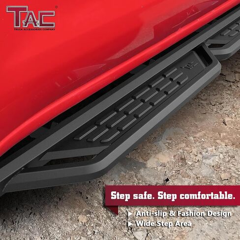 لوحات تشغيل TAC Fort متوافقة مع أبواب 2018-2026 Jeep Wrangler JL 4|2021-2024 Wrangler JL 4xe |خطوات جانبية |قضبان Nerf |ملحقات خارجية لسيارات الدفع الرباعي |فولاذ كربوني ناعم أسود قطعتين in Kuwait