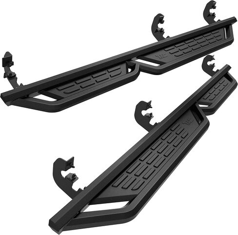 TAC Fort Running Boards Compatible with 2015-2026 Chevy Colorado/GMC Canyon Crew Cab |Side Steps |Nerf Bars |Off-Road Pickup Truck Exterior Accessories |Carbon Steel Fine Texutre Black 2PCS in Kuwait