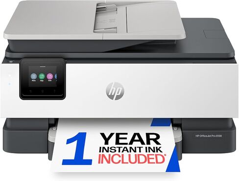 طابعة HP OfficeJet Pro 8139 اللاسلكية النافثة للحبر الملونة الكل في واحد، طباعة، مسح ضوئي، نسخ، فاكس، ADF، طباعة على الوجهين الأفضل للمكتب المنزلي، تجربة لمدة عام من الحبر الفوري، قادرة على الذكاء الاصطناعي (C2VK3A) in Kuwait