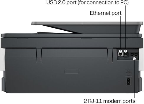 طابعة HP OfficeJet Pro 8139 اللاسلكية النافثة للحبر الملونة الكل في واحد، طباعة، مسح ضوئي، نسخ، فاكس، ADF، طباعة على الوجهين الأفضل للمكتب المنزلي، تجربة لمدة عام من الحبر الفوري، قادرة على الذكاء الاصطناعي (C2VK3A) in Kuwait
