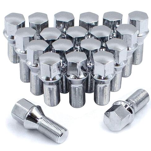M12x1.25 Wheel Lug Bolt, 21 Packs Lug Nut Bolts, 28mm Shank Length, 17mm Hex Conical Compatible with Jeep Compass, Cherokee, Renegade, Chrysler 200, Fiat 500, Dodge Dart in Kuwait