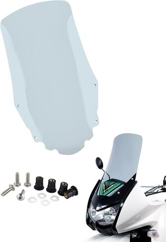 زجاج أمامي طويل متوافق مع الزجاج الأمامي الطويل لدراجة نارية KLR 650 2008-2018 Gen 2 KLR 650 (رمادي) in Kuwait