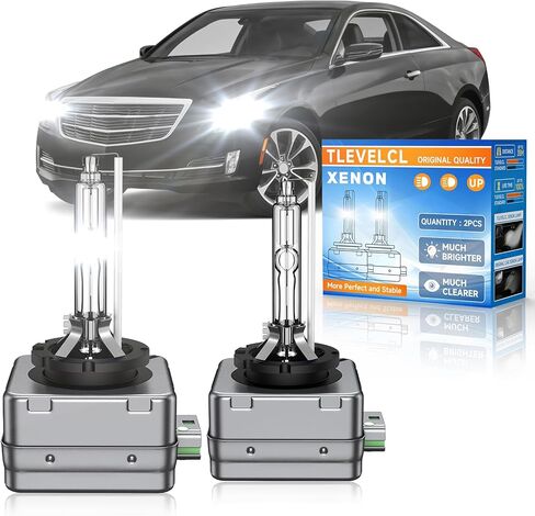 Fit for Cadillac 2013-2019 ATS 2016-2019 CTS 2013-2017 XTS D3S HID Xenon Headlight Bulbs, Upgraded High Low Beam 35W Bi-Xenon Light Bulb Replace, 8000K White Blue, Plug and Play, Pack of 2 in Saudi Arabia