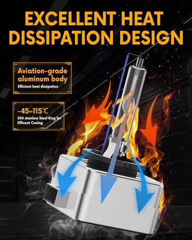 Fit for Audi 2012-2015 A7 A8 Q7 Quattro 2009-2015 A3 A4 A5 A6 S2 S4 S5 Q5 RS5 2014-2017 SQ5 Xenon D3S HID Headlight Bulbs, High Low Beam Light Bulb, 8000K Ice Blue White, Plug and Play, Pack of 2 in Saudi Arabia