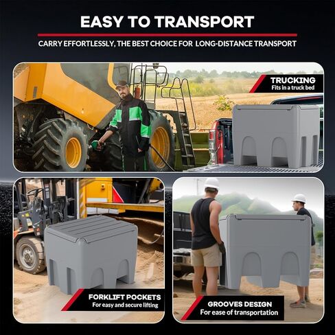 48 Gal Portable Fuel Tank, Diesel & Gasoline Transfer Tank, Durable Fuel Transfer Tank with 12v Electric Pump, 10GPM Flow, 13Ft Hose & Auto Nozzle, Easy Transportation in Saudi Arabia