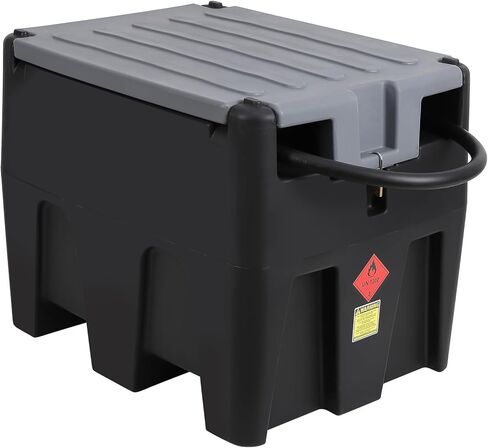 48 Gal Portable Fuel Tank, Diesel & Gasoline Transfer Tank, Durable Fuel Transfer Tank with 12v Electric Pump, 10GPM Flow, 13Ft Hose & Auto Nozzle, Easy Transportation in Saudi Arabia