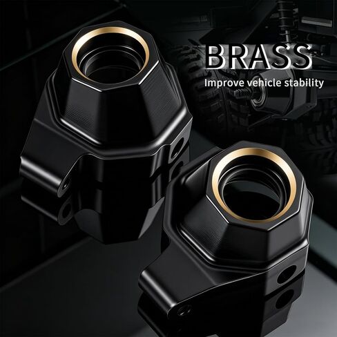 2Pcs Weighted Brass Steering Knuckle for 1/30 Axial SCX30, 7.5g Counterweight Hub Carrier for SCX30 Upgrades Parts in Saudi Arabia