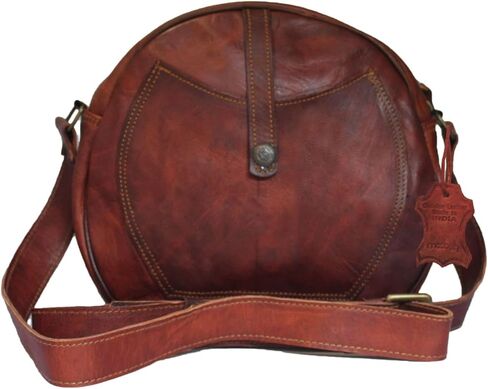 Madosh, Women's Genuine Leather Crossbody Semi-Circle Shape Purse Ladies Round Shoulder Fashion Sling bag in Saudi Arabia