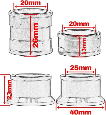 For Honda CR CRF 125 250 450 CR125R CRF250X CRF450R CRF450X Motorcycle Front Rear Wheel Hub Spacer Fork Bushing distintivo(Rear) in Kuwait