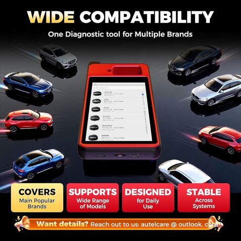 Autel Scanner KM100E OBD2 Tool: 2026 Lite Version of IM508 Pro, IM608 Pro 2 IM608S II, V200 Wireless BT Connect, Auto Scan 2.0, Android 9.0, 10X Faster Hardware, Full Functions, 200+ Brands Coverage in Kuwait