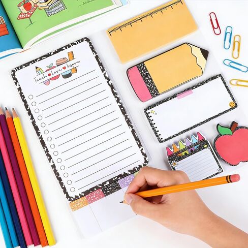 Teacher Sticky Notes,Teacher Appreciation Gifts,Teachers Gifts Self-Stick Note Pads School Supplies for Teachers Cute Post It Notes Sticky Note Set for Professor Tutor Presents in Saudi Arabia