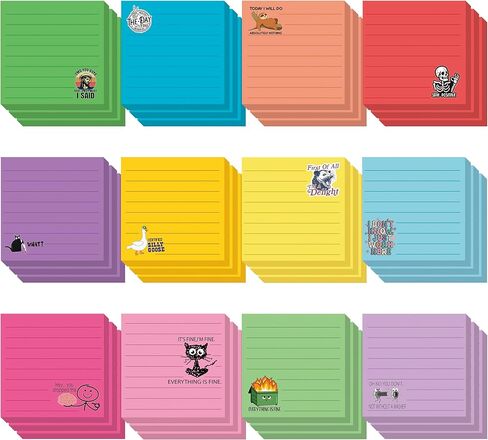 36Pcs Funny Sticky Notes for Work 3x3 Fun Sticky Notes Sarcastic Self Adhesive Notepads Fun Work Gifts for Coworker Teachers School Office Supplies in Kuwait