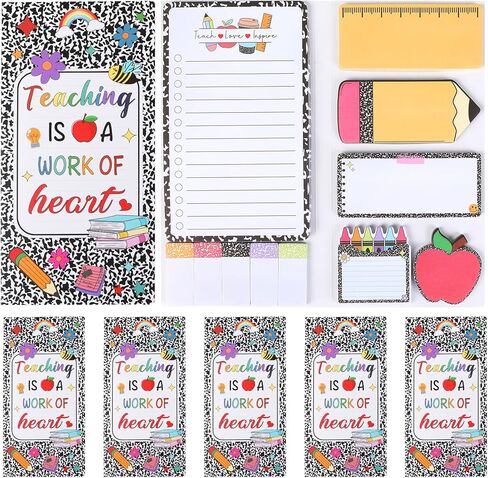Teacher Sticky Notes,Teacher Appreciation Gifts,Teachers Gifts Self-Stick Note Pads School Supplies for Teachers Cute Post It Notes Sticky Note Set for Professor Tutor Presents in Saudi Arabia