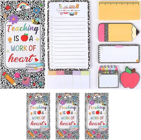 Teacher Sticky Notes,Teacher Appreciation Gifts,Teachers Gifts Self-Stick Note Pads School Supplies for Teachers Cute Post It Notes Sticky Note Set for Professor Tutor Presents in Saudi Arabia