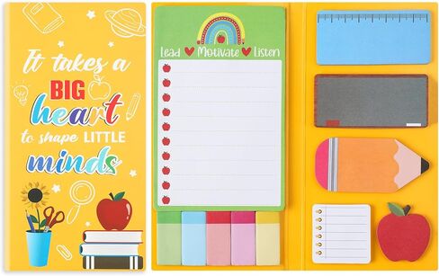 Teacher Sticky Notes,Teacher Appreciation Gifts,Teachers Gifts Self-Stick Note Pads School Supplies for Teachers Cute Post It Notes Sticky Note Set for Professor Tutor Presents in Saudi Arabia