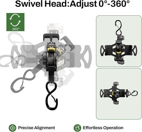 Rotating Retractable Ratchet Straps for Chevy Silverado & GMC Sierra 1500 2500 Accessories 2019–2025 Auto-Retract Tie Down Straps with Swivel Ratchet Heavy Duty Truck Bed Accessories (2PCS) in Saudi Arabia