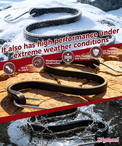 10" 15" 21" 31" Bungee Cords with Hooks Heavy Duty 20 Pack – EPDM Rubber UV Resistant, Assorted Sizes, Tarp Straps Tie Down for Truck, Towing, Construction, Marine, Trailer in Saudi Arabia