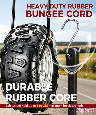 10" 15" 21" 31" Bungee Cords with Hooks Heavy Duty 20 Pack – EPDM Rubber UV Resistant, Assorted Sizes, Tarp Straps Tie Down for Truck, Towing, Construction, Marine, Trailer in Saudi Arabia