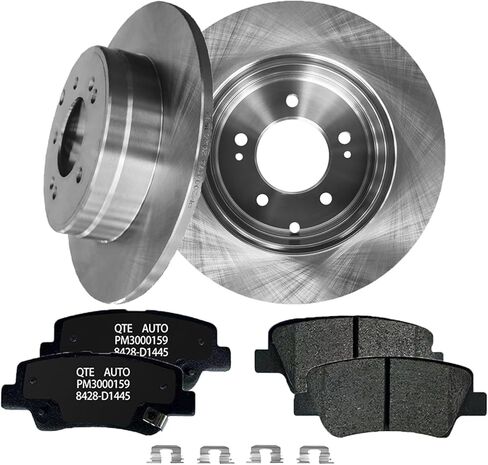 PM Auto Set of 6 Rear 284mm Brake Disc Rotors-Ceramic Brake Pad Kit Replacement For 2010-2017 Hyundai Azera in Kuwait