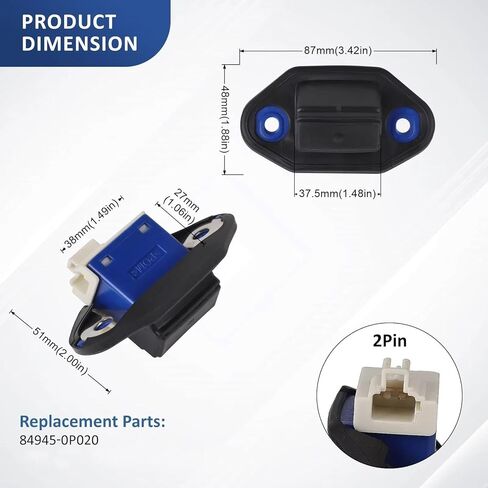 Compatible with Toyota, Compatible with Reiz 2010 2011 2012 2013 2014 2015 2016 2017 Rear Trunk Lock Release Handle Lid Tailgate Button Switch 849450P020 in Kuwait