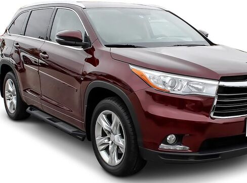 لوحات تشغيل جانبية من الفولاذ المقاوم للصدأ مقاس 6.5 بوصة من Tuxtreme متوافقة مع Toyota Highlander 2008-2013 (قضبان Nerf وخطوات جانبية) in Kuwait