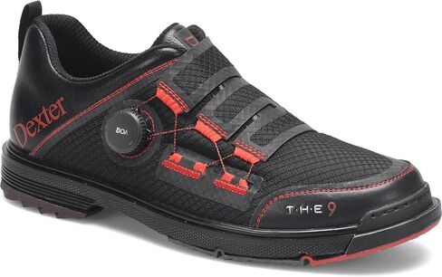 Dexter Mens Wide Width The 9 Stryker Boa Bowling Shoes (for Right Handed Bowlers only. Men's Wide EE Shoe Sizing) - Black/Red 10 in Kuwait
