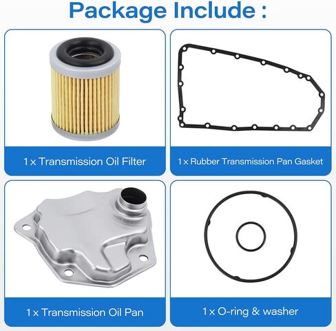RE0F10A RE0F10B JF011E Transmission Filter Oil Pan Gasket Kit, Compatible with Dodge Caliber Mitsubishi Lancer Outlander jeep Compass Patriot Nissan Rogue Select Sentra, Replaces 05191890AA in Saudi Arabia