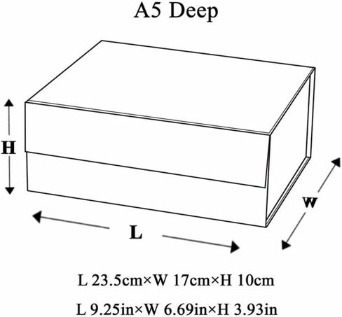 9.25"X6.7"X3.93" Geoto A5 Deep Size Gift Wrapping Box, Magnetic Closure Collapsible Magnet Gift Packaging Box (Holographic, Pack of 1) in Saudi Arabia