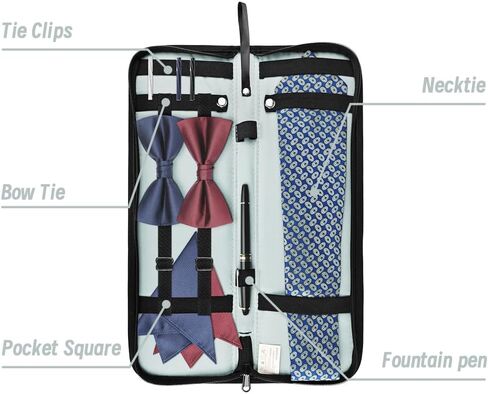 Tie Box Travel Case Men's Necktie Gift Box Rectangle Shape Anti-Wrinkle Storage Business Gift Bow Tie Packaging in Saudi Arabia