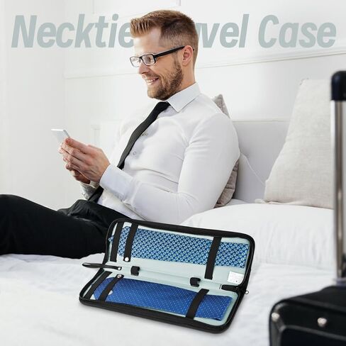 Tie Box Travel Case Men's Necktie Gift Box Rectangle Shape Anti-Wrinkle Storage Business Gift Bow Tie Packaging in Saudi Arabia